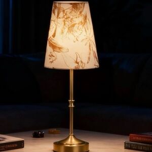 Elegant Gold Table Lamp with Cream Shade